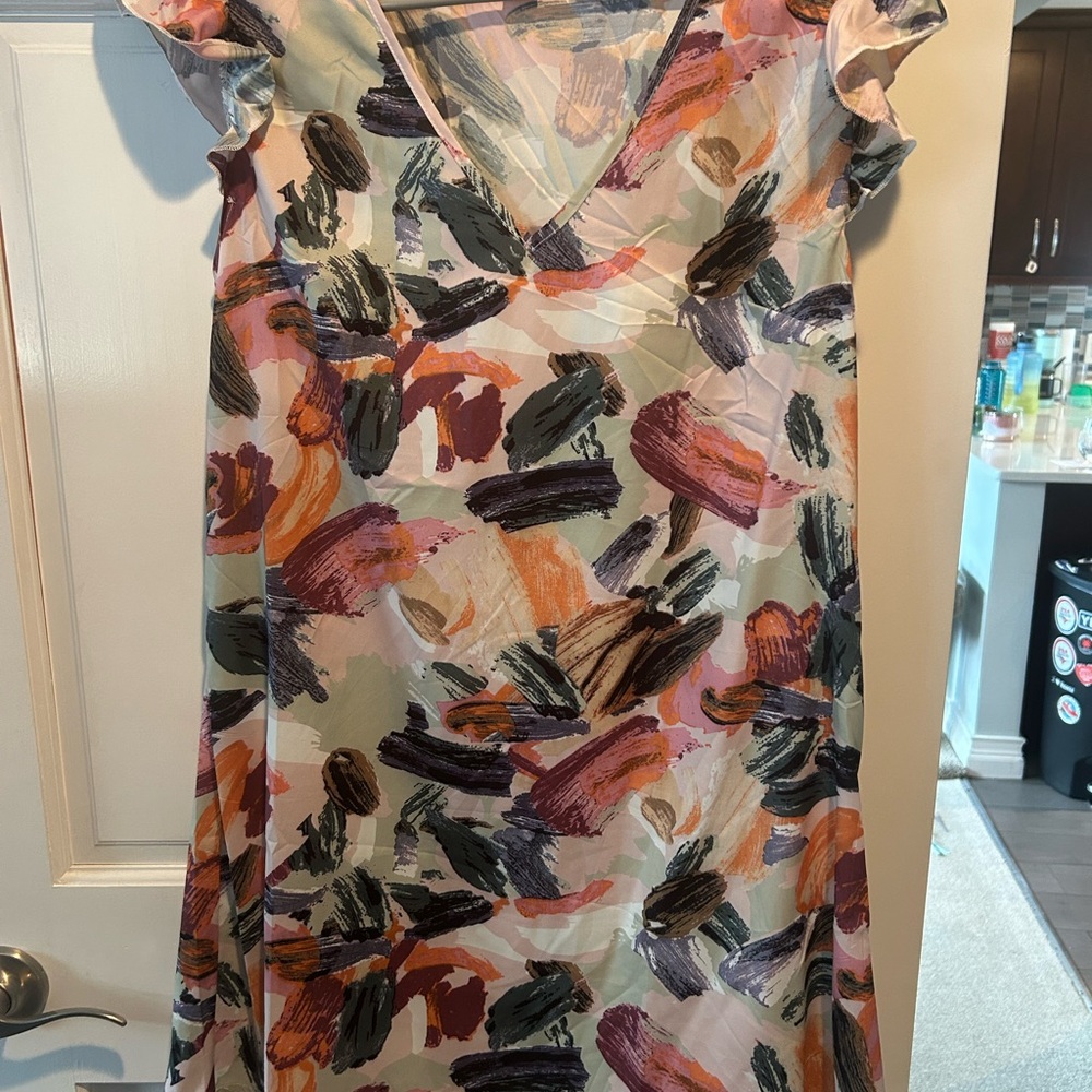 SHEIN Multicolor Brushstroke Mini Dress